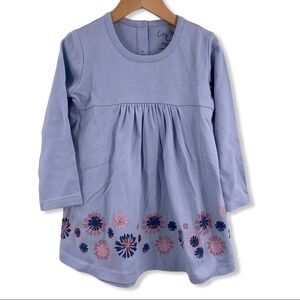 City Mouse Blue Organic Cotton Dress Long Sleeve‎ Size 3 Year New